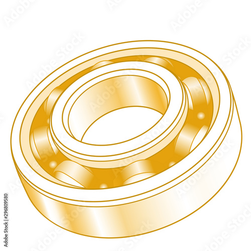 Gold ball bearing