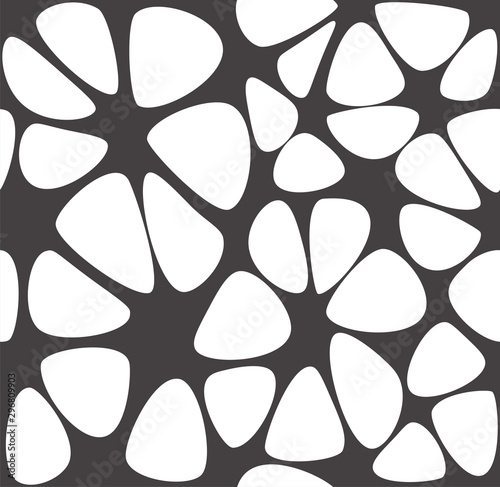Organic forms seamless pattern vector. Abstract rounded shapes. 