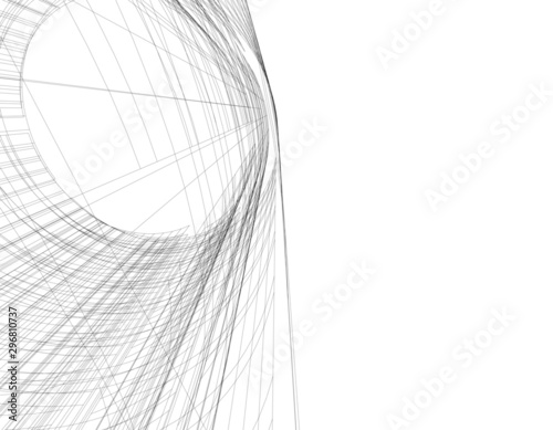 Concept 3d architecture building, vector illustration
