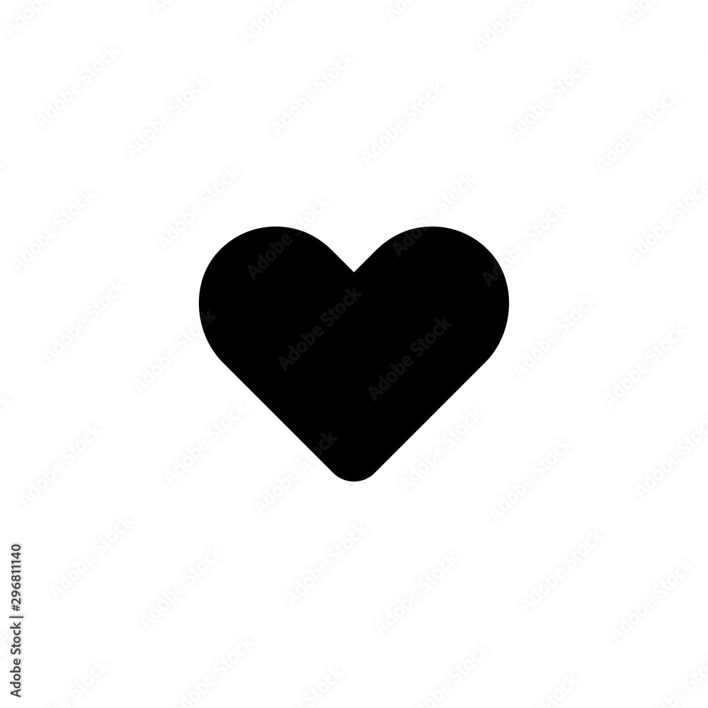 Heart icon. Valentine holiday symbol. Logo design element