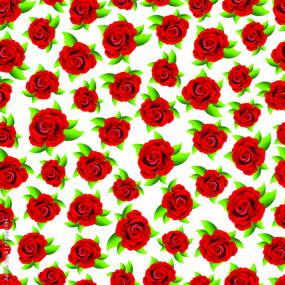 Seamless pattern. Design with red floral elements for paper deign texture or presents Seamless pattern. Design with red floral elements for paper deign texture or presents