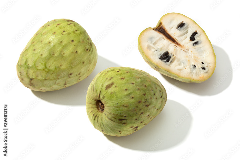 Custard apple isolated on white background Custard apple isolated on white background