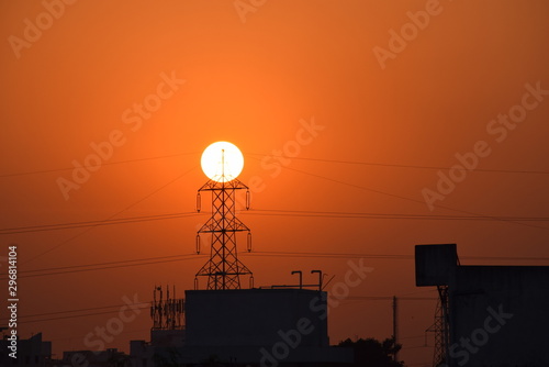 tower at sunset