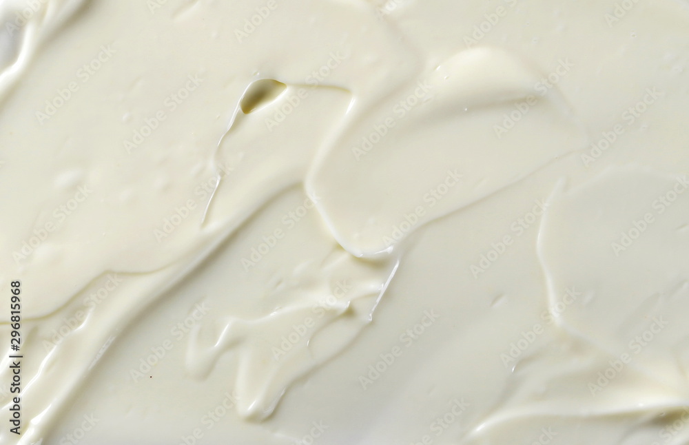 Mayonnaise background and texture, top view Mayonnaise background and texture, top view