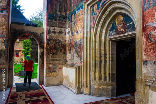 Moldovita Painted Monastery, Bukovina, Romania, Europe photo
