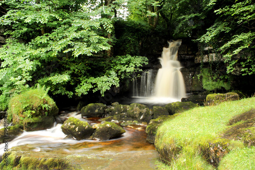 Fototapeta Naklejka Na Ścianę i Meble -  waterfall in the forest keld yorkshire dales