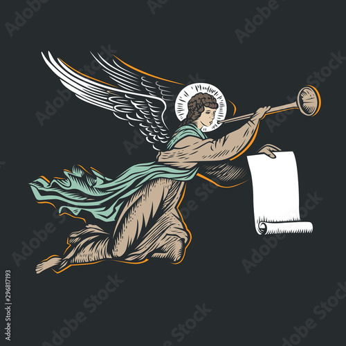 Angel god llustration
