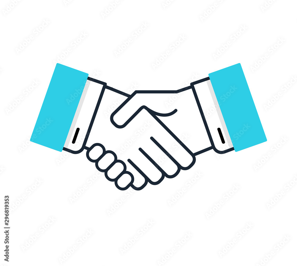 Handshake Icon. Shaking hands is a symbol of greeting and business