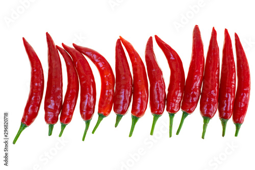 Close up red hot chili spur pepper