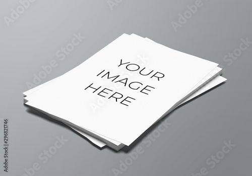 A4 Paper Stack Mockup