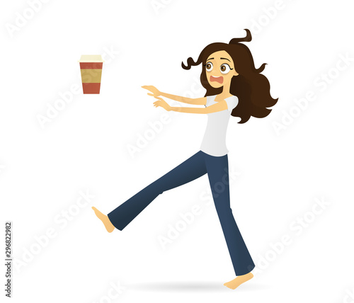 Zombie like woman in need of coffee