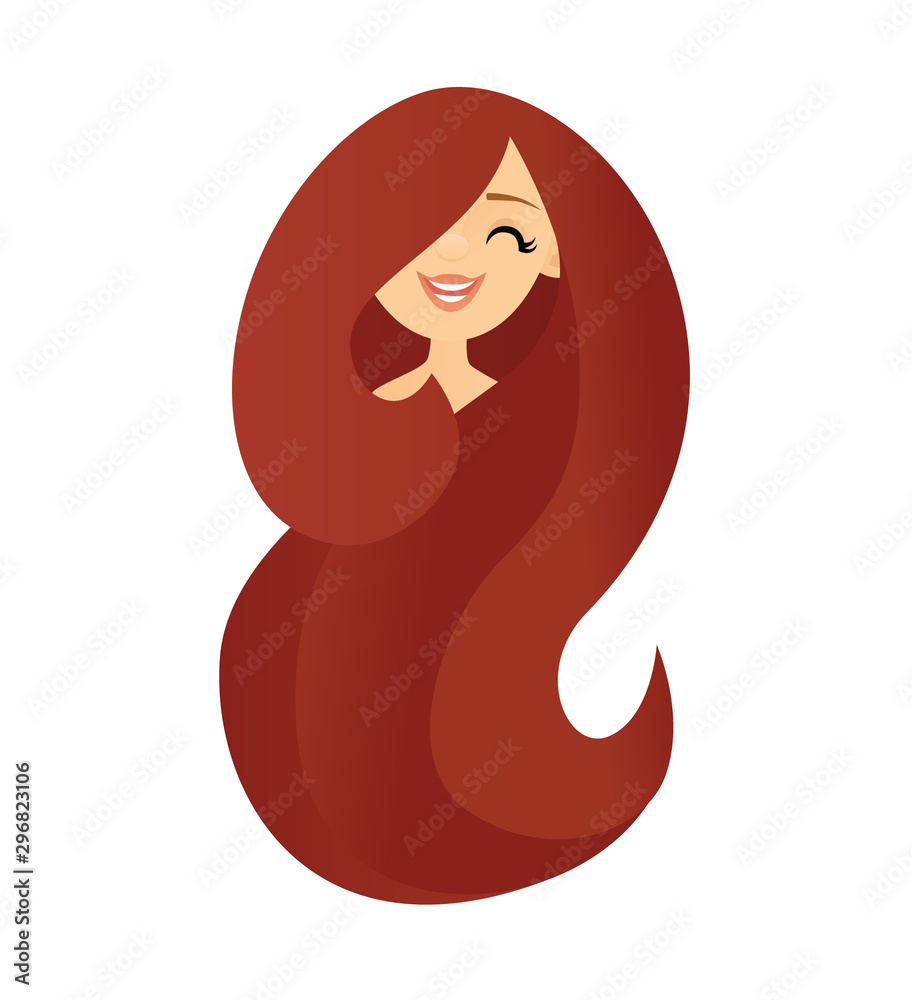 Woman with long red hair Woman with long red hair