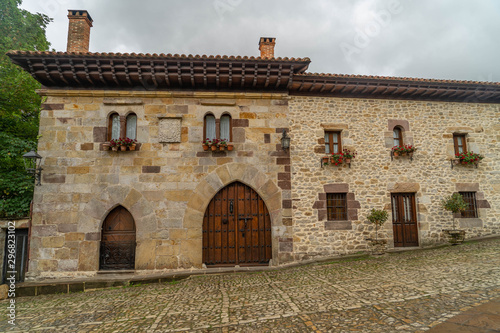 Santillana del Mar, Spain, 27, july, 2019: pretty village in the province of Cantabria in Spain © jcami
