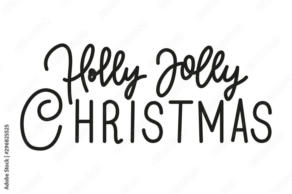 merry christmas calligraphy lettering icon