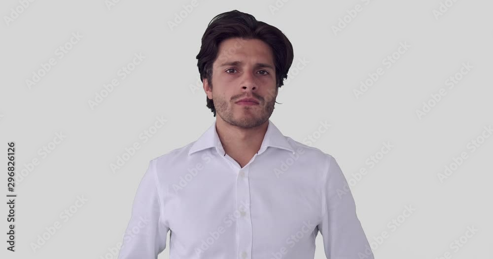 Portrait of serious businessman over white background Portrait of serious businessman over white background