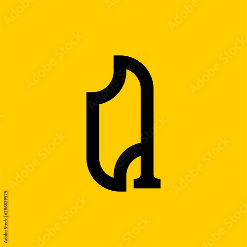 Q letter old Russian font. National Folk alphabet Russia. Retro ABC sign. Vector illustration