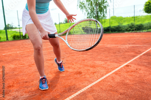 Sport of tennis, female tennis player © didesign