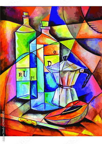Bodegón  con cafetera