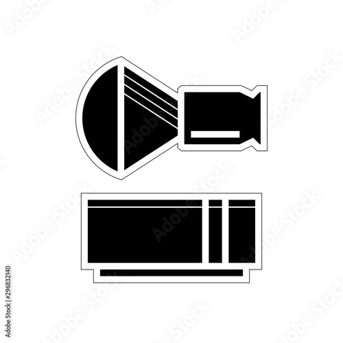 shaving brush. barber icon - black, flat. illustration for hairdresser isolated on white background