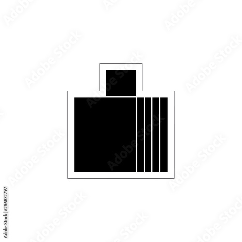 perfumery, tube - silhouette. black flat illustration isolated on white background