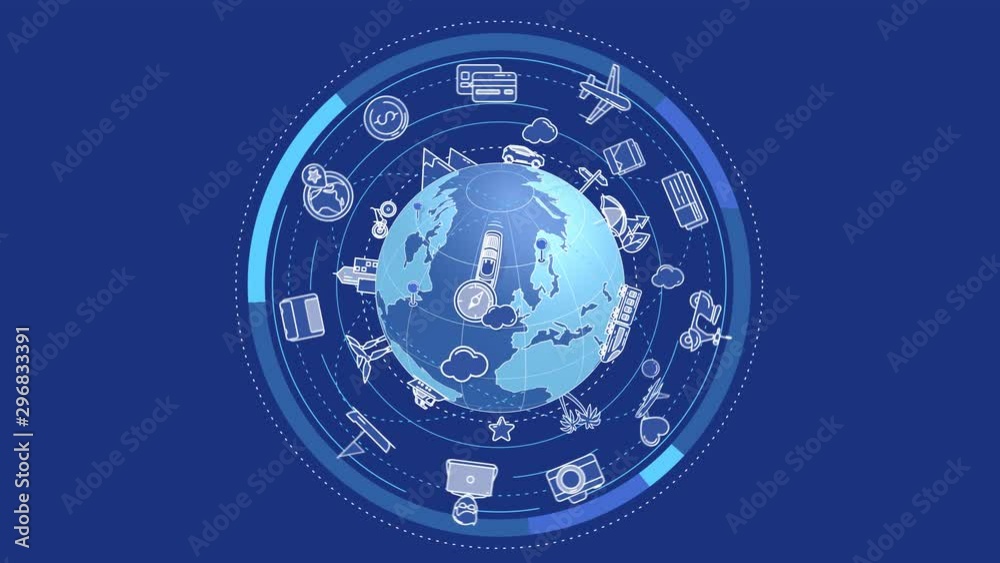 Animation - World tourism and travel