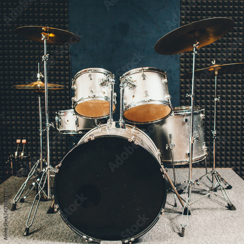 Canvas Print Modern sound recording studio
