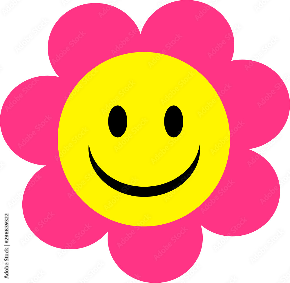 Flower smiley Stock Vector