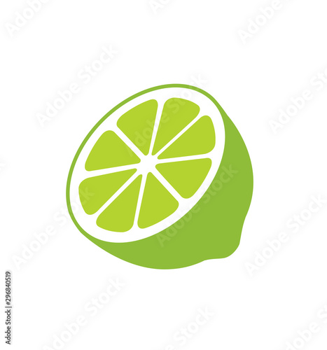 Lime icon citruses isolated on white background vector