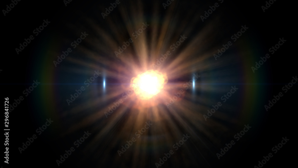 Fototapeta premium explosion in space over a black background