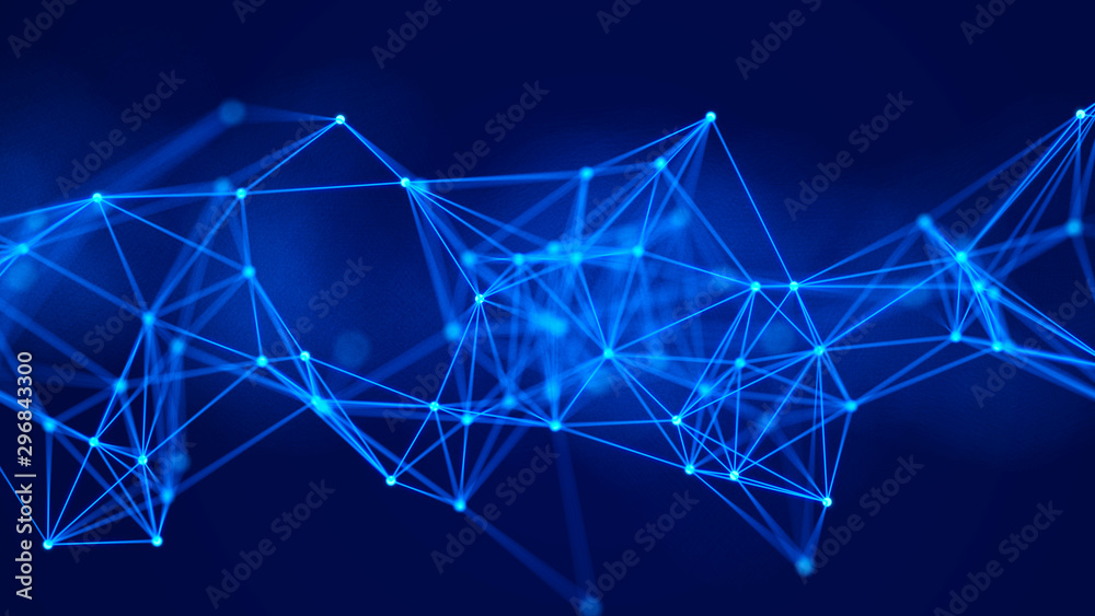 Digital network connection. Abstract connection of dots and lines. Technology background. Plexus effect. 3d rendering. Digital network connection. Abstract connection of dots and lines. Technology background. Plexus effect. 3d rendering.