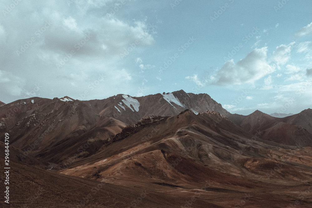 Scenic view of barren hills Scenic view of barren hills