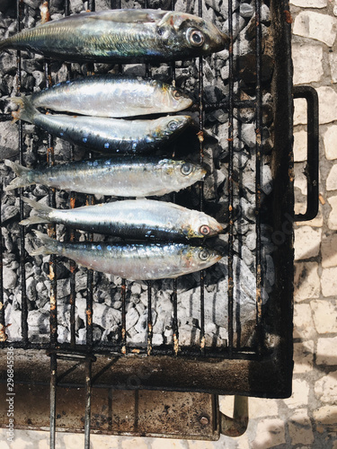 Fish on barbecue