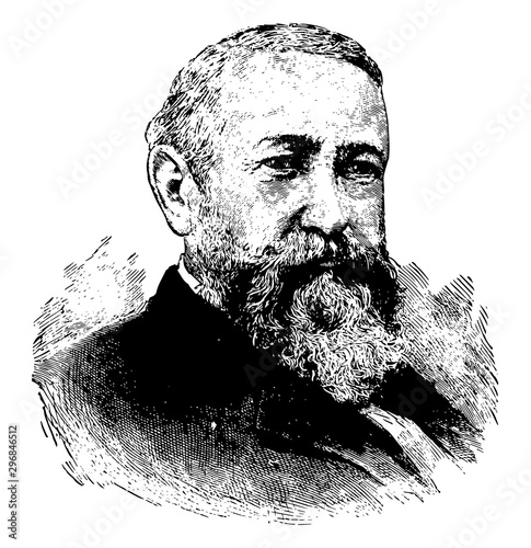 Benjamin Harrison, vintage illustration