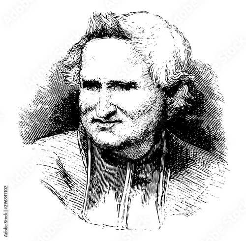 Félix Antoine Philibert Dupanloup vintage illustration