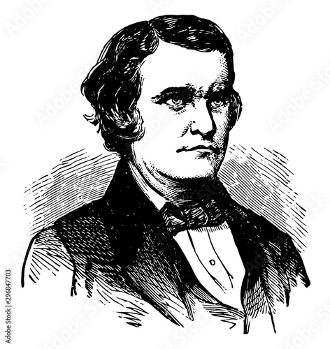 John Cabell Breckinridge vintage illustration