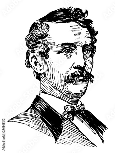 John Wilkes Booth vintage illustration