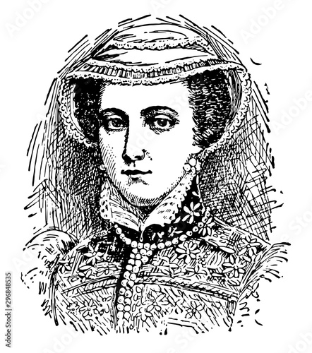 Mary Queen of Scots vintage illustration