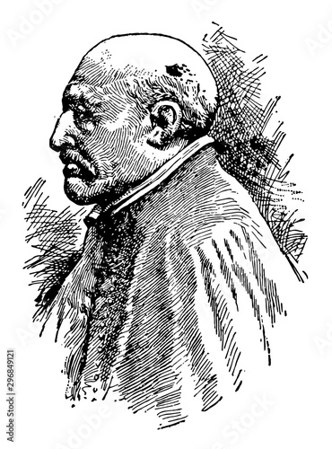 Saint Ignatius of Loyola vintage illustration