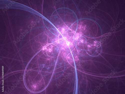 Purple shiny lines eerie abstract background