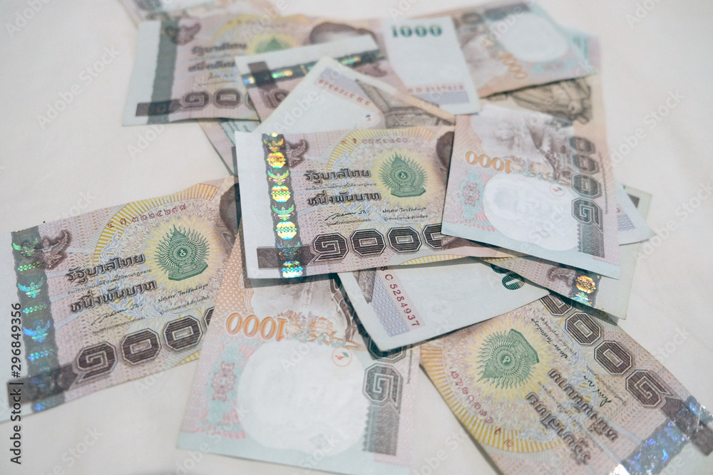 Background with money thai thousand baht bills Background with money thai thousand baht bills