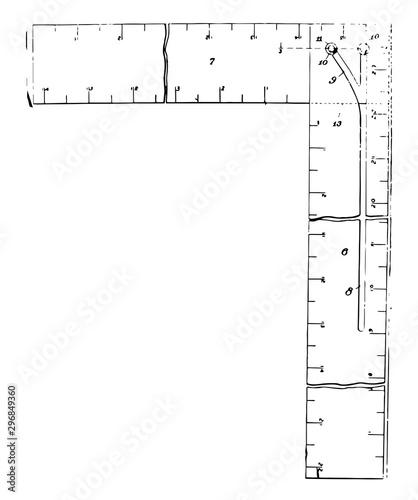 Folding Square redesigned for marking vintage engraving.