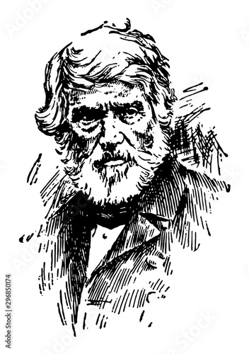 Thomas Carlyle vintage illustration