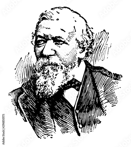 Robert Browning vintage illustration