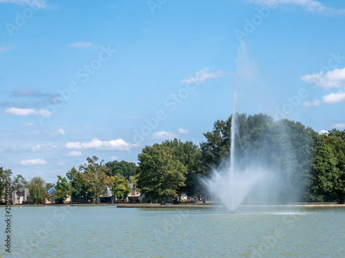 fountain in Oxford Lake Park, Oxford, Alabama, USA