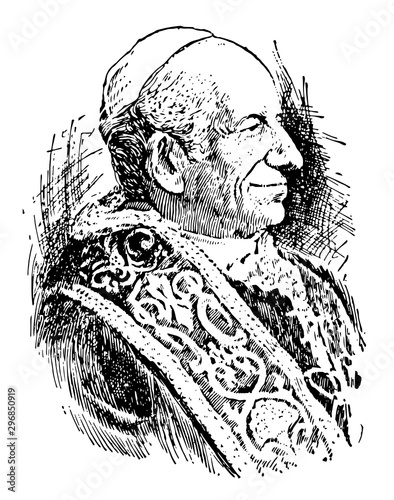 Leo XIII vintage illustration photo
