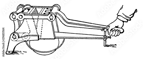 Rock Crusher, vintage illustration.