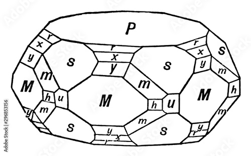Calcium Phosphate Apatite, vintage illustration.