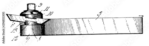 Lathe Tool vintage illustration.