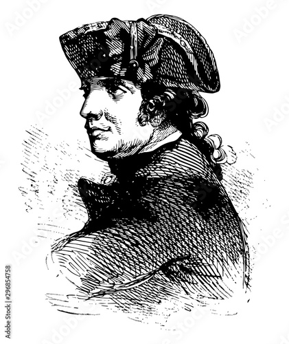 Esek Hopkins vintage illustration