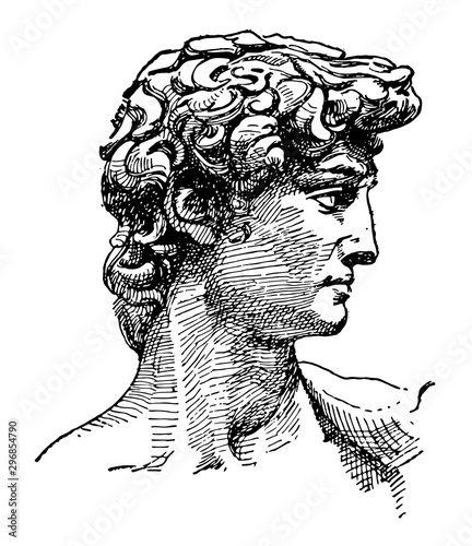 David vintage illustration